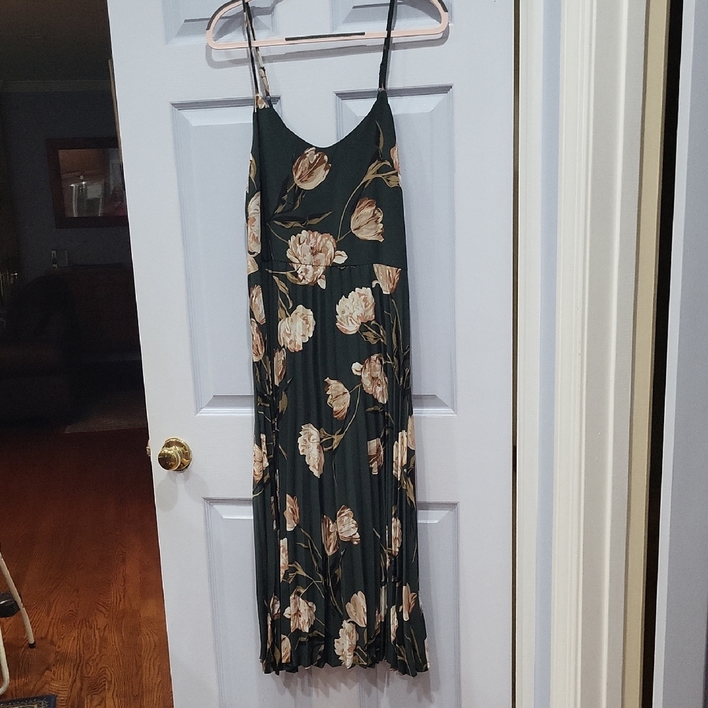 Floral Black and Cream Maxi Dress